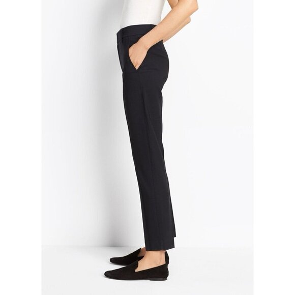 Vince Womens Tapered Ankle Trouser Sz 0 Black Stretch Wool Dress Pant $295 - Picture 3 of 10